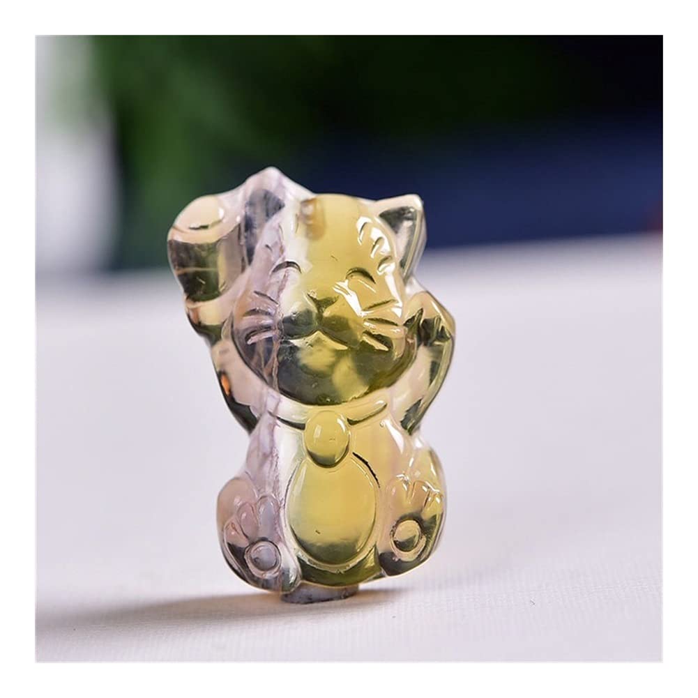 Amazon.co.jp: 家族へのギフト 天然水晶 宝石 色 蛍石 彫刻 動物 蝶